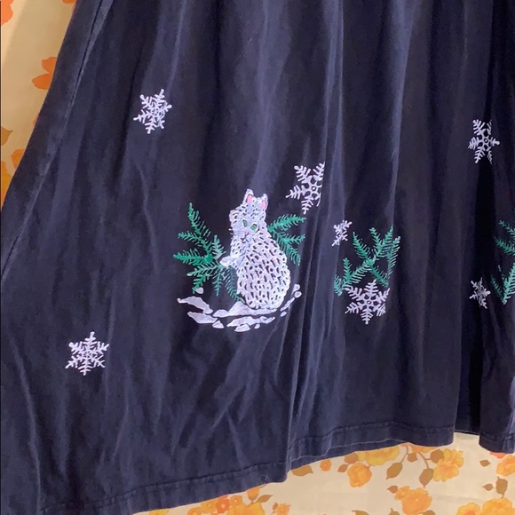 Cute Vintage Glitter Cat 90s Dress - Picture 3 of 8
